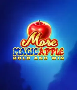 Discover the spellbinding allure of More Magic Apple Hold and Win Slot by 3 Oaks Gaming, showcasing a glistening red apple against a vivid blue background. This graphic captures the magical theme of the game. Ideal for those enchanted by fairy-tale slots, the vibrant color scheme and appealing artwork draw players into the game's magical world. 