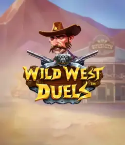  Immerse yourself in the wild world of "Wild West Duels" by Pragmatic Play, featuring a hardened gunslinger ready for a showdown. The image features a stern cowboy with crossed pistols, set against a dusty Western town. His focused expression and authentic attire highlight the theme of the Old West. The game's title is prominently featured in a striking font, enhancing the exciting theme. 